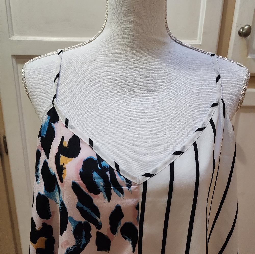 SHEIN Women's Stripped and Leopard Print Cami Top - Picture 7 of 13